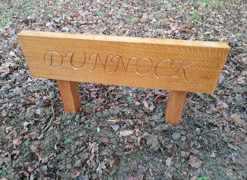 Dunnock sign - a woodland burial glade for the interment of ashes in a natural, eco setting
